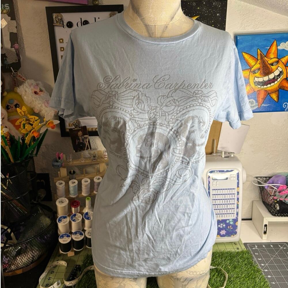Sabrina Carpenter T shirt in light blue